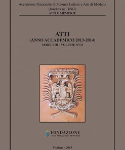ATTI ANNO ACCADEMICO 2013-2014 SERIE VIII - VOLUME XVII