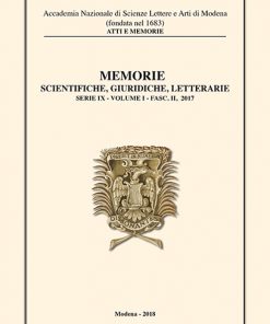 MEMORIE SCIENTIFICHE, GIURIDICHE, LETTERARIE SERIE IX - VOLUME I - FASC. II, 2017