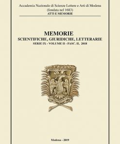 MEMORIE SCIENTIFICHE, GIURIDICHE, LETTERARIE SERIE IX - VOLUME II - FASC. II, 2018