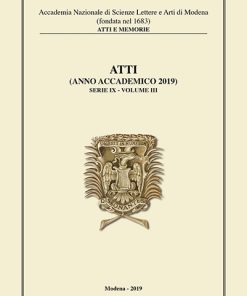 ATTI ANNO ACCADEMICO 2019 SERIE IX - VOLUME III