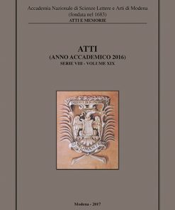 ATTI ANNO ACCADEMICO 2016 SERIE VIII - VOLUME XIX