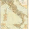 CARTA D'ITALIA - le ferrovie concesse all'industria privata al 1° gennaio 1907